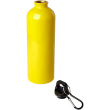 Load image into Gallery viewer, Oregon 750 ml RCS certified single wall stainless steel water bottle with carabiner — Yellow (detail)