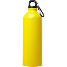 Load image into Gallery viewer, Oregon 750 ml RCS certified single wall stainless steel water bottle with carabiner — Yellow (front)