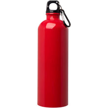Load image into Gallery viewer, Oregon 750 ml RCS certified single wall stainless steel water bottle with carabiner — Red (front)