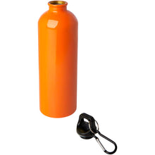 Load image into Gallery viewer, Oregon 750 ml RCS certified single wall stainless steel water bottle with carabiner — Orange (detail)