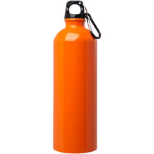 Load image into Gallery viewer, Oregon 750 ml RCS certified single wall stainless steel water bottle with carabiner — Orange (front)