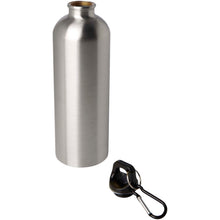 Load image into Gallery viewer, Oregon 750 ml RCS certified single wall stainless steel water bottle with carabiner — Silver (detail)