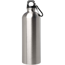 Load image into Gallery viewer, Oregon 750 ml RCS certified single wall stainless steel water bottle with carabiner — Silver (front)