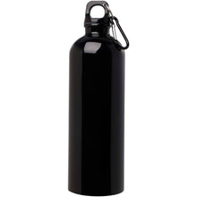 Load image into Gallery viewer, Oregon 750 ml RCS certified single wall stainless steel water bottle with carabiner — Black (front)
