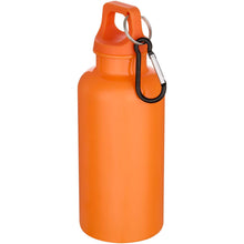Load image into Gallery viewer, Oregon 400 ml solid colour RCS recycled plastic water bottle with carabiner  — Orange