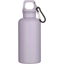 Load image into Gallery viewer, Oregon 400 ml solid colour RCS recycled plastic water bottle with carabiner  — Lilac (front)