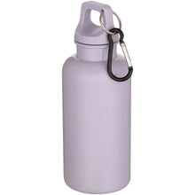 Load image into Gallery viewer, Oregon 400 ml solid colour RCS recycled plastic water bottle with carabiner  — Lilac
