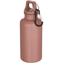 Load image into Gallery viewer, Oregon 400 ml solid colour RCS recycled plastic water bottle with carabiner  — Dusty Pink