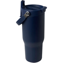 Load image into Gallery viewer, Bronx 900 ml RCS recycled stainless steel copper vacuum insulated tumbler with dual function lid — Navy (detail)