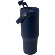 Load image into Gallery viewer, Bronx 900 ml RCS recycled stainless steel copper vacuum insulated tumbler with dual function lid — Navy (detail 2)