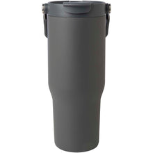 Load image into Gallery viewer, Bronx 900 ml RCS recycled stainless steel copper vacuum insulated tumbler with dual function lid — Grey (back)