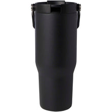 Load image into Gallery viewer, Bronx 900 ml RCS recycled stainless steel copper vacuum insulated tumbler with dual function lid — Black (front)
