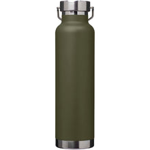 Load image into Gallery viewer, Thor 650 ml RCS recycled stainless steel copper vacuum insulated water bottle  — Forest green (back)