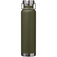 Load image into Gallery viewer, Thor 650 ml RCS recycled stainless steel copper vacuum insulated water bottle  — Forest green (front)
