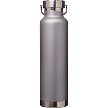 Load image into Gallery viewer, Thor 650 ml RCS recycled stainless steel copper vacuum insulated water bottle  — Grey (back)