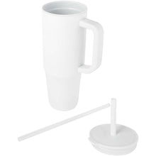 Load image into Gallery viewer, Brady 900 ml RCS certified insulated tumbler with silicone straw — White (detail)