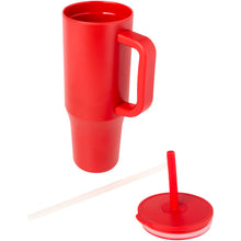 Load image into Gallery viewer, Brady 900 ml RCS certified insulated tumbler with silicone straw — Red (detail)