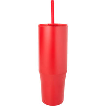 Load image into Gallery viewer, Brady 900 ml RCS certified insulated tumbler with silicone straw — Red (front)