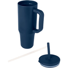 Load image into Gallery viewer, Brady 900 ml RCS certified insulated tumbler with silicone straw — Navy (detail)