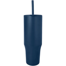 Load image into Gallery viewer, Brady 900 ml RCS certified insulated tumbler with silicone straw — Navy (front)