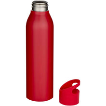 Load image into Gallery viewer, Sky 650 ml RCS recycled single wall stainless steel water bottle — Red (detail)