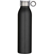 Load image into Gallery viewer, Grom 650 ml RCS recycled stainless steel water bottle — Black (front)