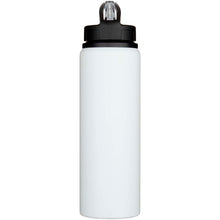 Load image into Gallery viewer, Fitz 800 ml RCS recycled single wall stainless steel water bottle — White (front)