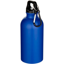 Load image into Gallery viewer, Oregon 400 ml matte RCS recycled single wall stainless steel water bottle with carabiner — Royal blue