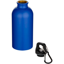 Load image into Gallery viewer, Oregon 400 ml matte RCS recycled single wall stainless steel water bottle with carabiner — Royal blue (detail)
