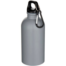 Load image into Gallery viewer, Oregon 400 ml matte RCS recycled single wall stainless steel water bottle with carabiner — Grey