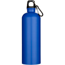 Load image into Gallery viewer, Oregon 750 ml matte RCS recycled single wall stainless steel water bottle with carabiner — Royal blue (front)