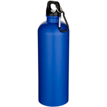 Load image into Gallery viewer, Oregon 750 ml matte RCS recycled single wall stainless steel water bottle with carabiner — Royal blue
