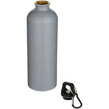 Load image into Gallery viewer, Oregon 750 ml matte RCS recycled single wall stainless steel water bottle with carabiner — Grey (detail)