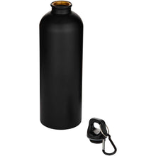 Load image into Gallery viewer, Oregon 750 ml matte RCS recycled single wall stainless steel water bottle with carabiner — Black (detail)