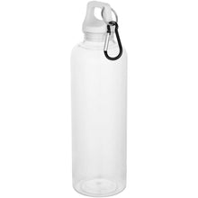 Load image into Gallery viewer, Oregon 750 ml RCS recycled plastic water bottle with carabiner — White (detail)