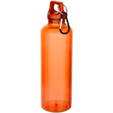 Load image into Gallery viewer, Oregon 750 ml RCS recycled plastic water bottle with carabiner — Orange (detail)