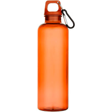 Load image into Gallery viewer, Oregon 750 ml RCS recycled plastic water bottle with carabiner — Orange (front)