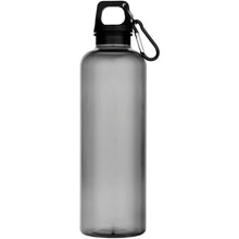 Load image into Gallery viewer, Oregon 750 ml RCS recycled plastic water bottle with carabiner — Black (front)
