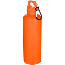 Load image into Gallery viewer, Oregon 750 ml solid colour RCS recycled plastic water bottle with carabiner   — Orange
