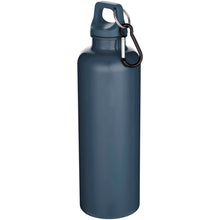 Load image into Gallery viewer, Oregon 750 ml solid colour RCS recycled plastic water bottle with carabiner   — Hale Blue