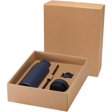 Load image into Gallery viewer, Illuminate 650 ml RCS recycled double wall stainless steel water bottle with 3-piece lid set — Navy