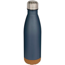 Load image into Gallery viewer, Cove 500 ml double wall vacuum insulated stainless steel water bottle with cork details — Hale Blue