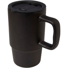 Load image into Gallery viewer, Carter 450 ml ceramic mug with plastic lid — Black