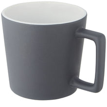 Load image into Gallery viewer, Cali 370 ml ceramic mug with matt finish — White / Matted Grey (detail)