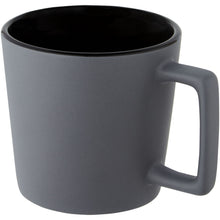 Load image into Gallery viewer, Cali 370 ml ceramic mug with matt finish — Black / Matted Grey (detail)