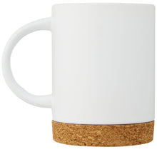 Load image into Gallery viewer, Neiva 425 ml ceramic mug with cork base — White (back)