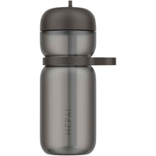 Load image into Gallery viewer, Mepal 600 ml sport bottle with flip lid — Black (front)
