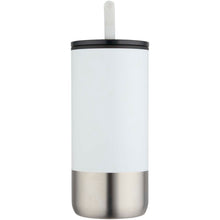 Load image into Gallery viewer, Grayson 480 ml RCS recycled insulated tumbler with straw — White (front)