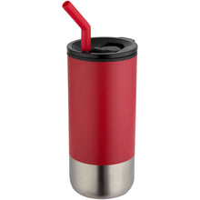 Load image into Gallery viewer, Grayson 480 ml RCS recycled insulated tumbler with straw — Red