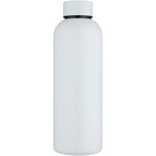Load image into Gallery viewer, Spring 750 ml sublimation RCS recycled single wall stainless steel water bottle — White (front)